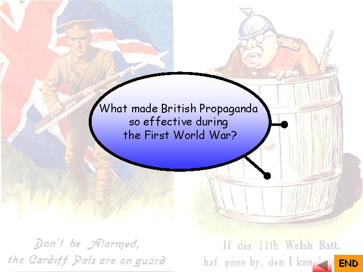 What made British Propaganda so effective during the First World War? END 