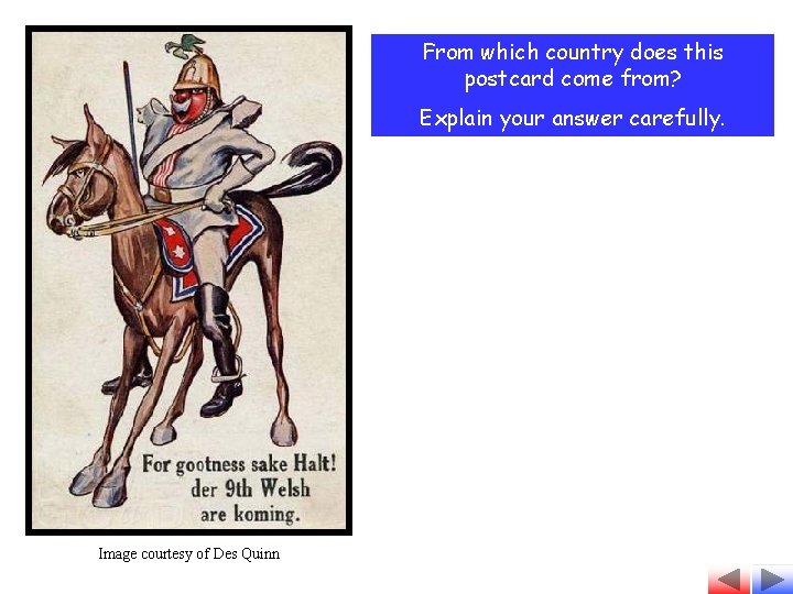From which country does this postcard come from? Explain your answer carefully. Image courtesy