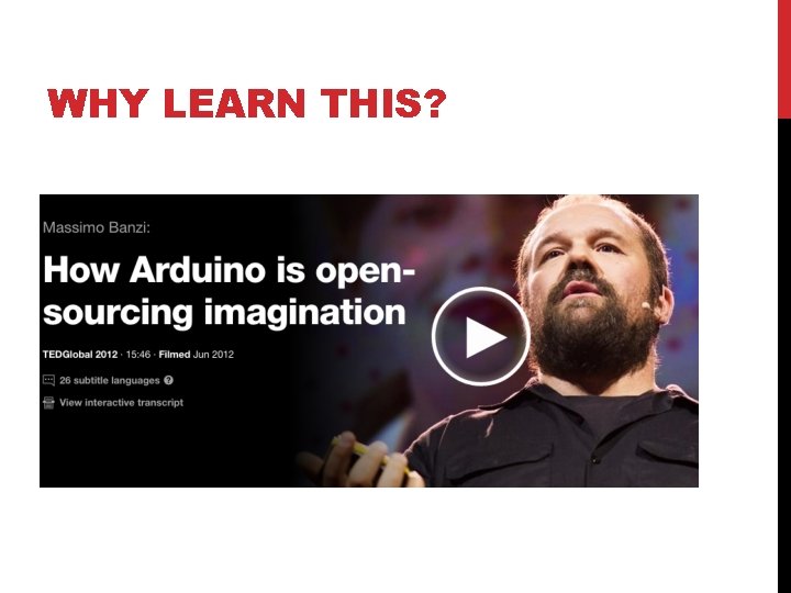 WHY LEARN THIS? 