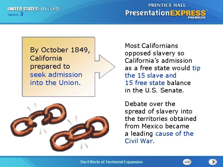 325 Section Chapter Section 1 By October 1849, California prepared to seek admission into