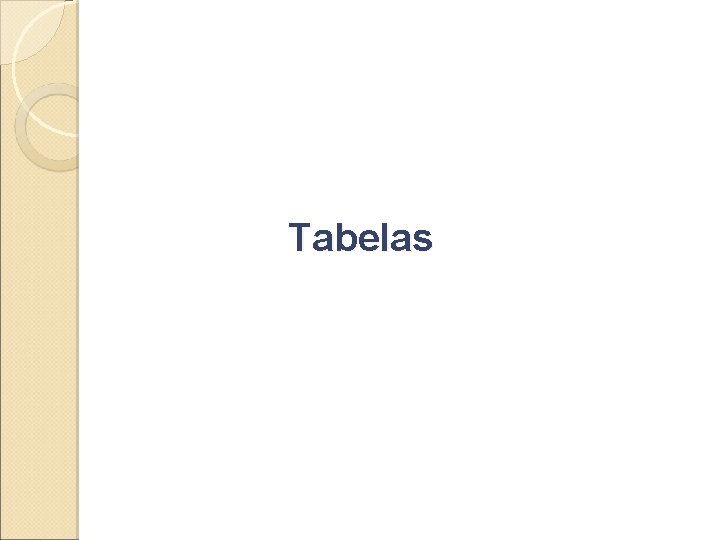 Tabelas 