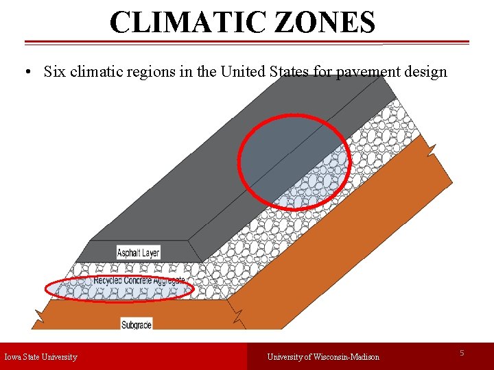 CLIMATIC ZONES • Six climatic regions in the United States for pavement design Iowa