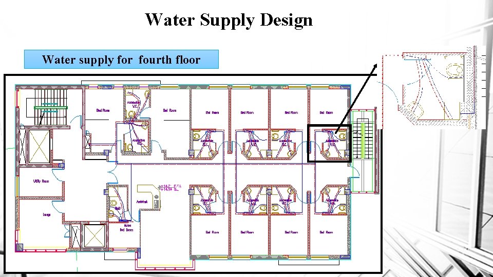 Water Supply Design Water supply for fourth floor 