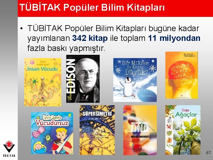 TÜBİTAK Popüler Bilim Kitapları • TÜBİTAK Popüler Bilim Kitapları bugüne kadar yayımlanan 342 kitap