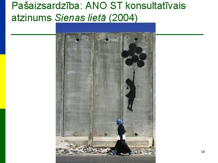 Pašaizsardzība: ANO ST konsultatīvais atzinums Sienas lietā (2004) 18 