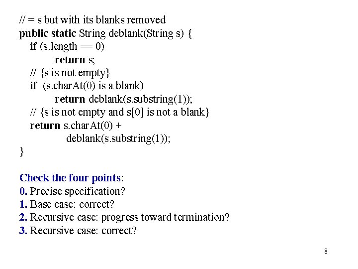 // = s but with its blanks removed public static String deblank(String s) {