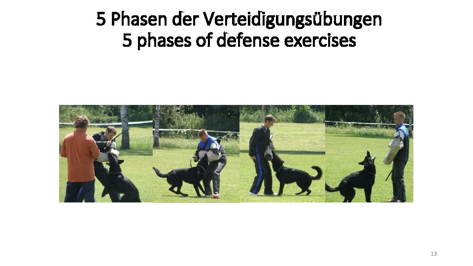 5 Phasen der Verteidigungsübungen 5 phases of defense exercises 13 