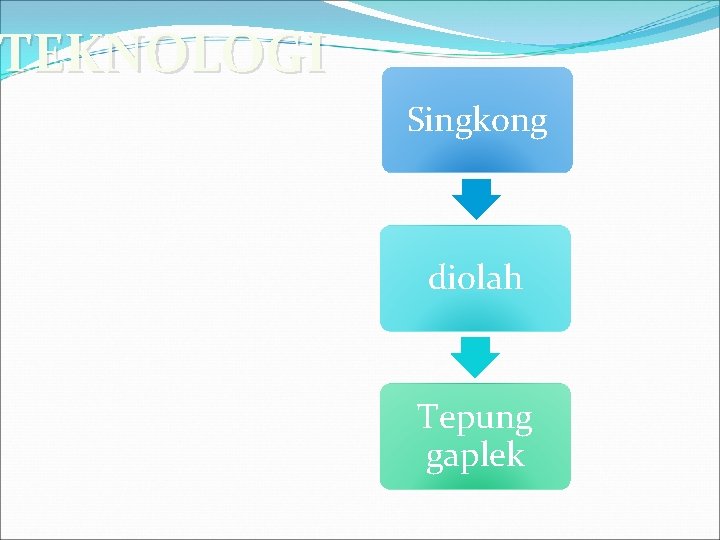TEKNOLOGI Singkong diolah Tepung gaplek 