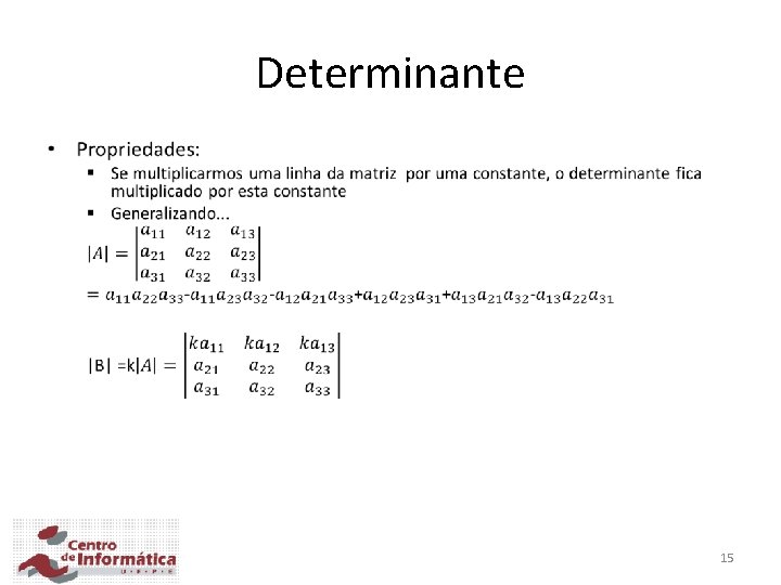 Determinante • 15 Determinante • 15