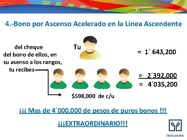 4. -Bono por Ascenso Acelerado en la Línea Ascendente del cheque del bono de
