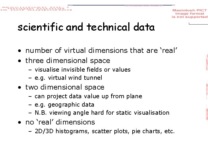 scientific and technical data • number of virtual dimensions that are ‘real’ • three