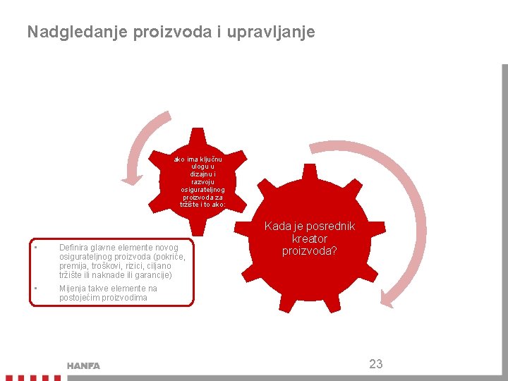 Nadgledanje proizvoda i upravljanje ako ima ključnu ulogu u dizajnu i razvoju osigurateljnog proizvoda