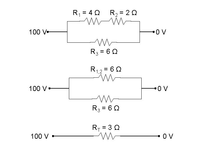 R 1 = 4 Ω R 2 = 2 Ω 100 V R 3 R 1 = 4 Ω R 2 = 2 Ω 100 V R 3