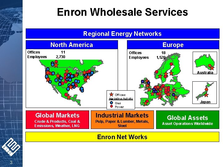 Enron Wholesale Services Regional Energy Networks North America Offices Employees Europe 11 2, 730