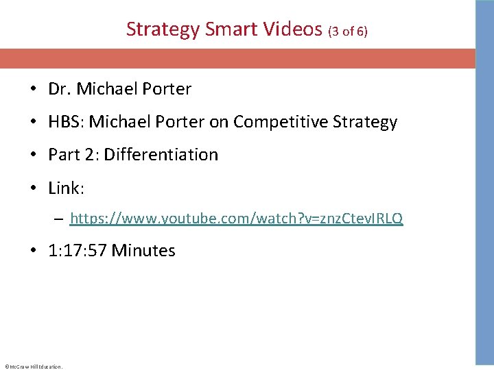 Strategy Smart Videos (3 of 6) • Dr. Michael Porter • HBS: Michael Porter