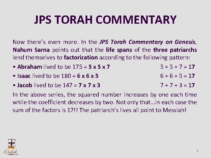 JPS TORAH COMMENTARY Now there’s even more. In the JPS Torah Commentary on Genesis,