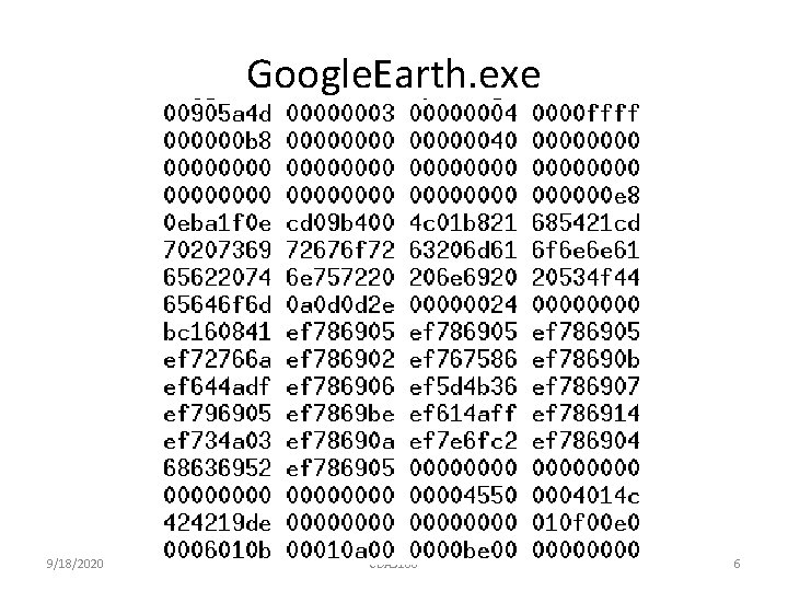 Google. Earth. exe 9/18/2020 CDA 3100 6 