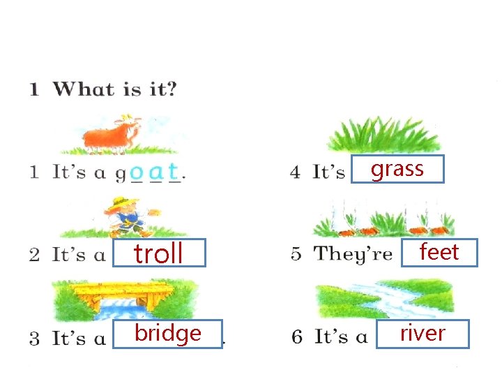 grass troll bridge feet river 