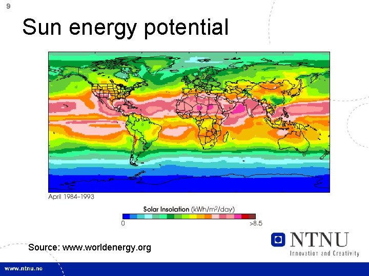 9 Sun energy potential Source: www. worldenergy. org 