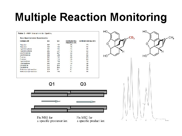 Multiple Reaction Monitoring CD 3 Q 1 Q 3 CH 3 