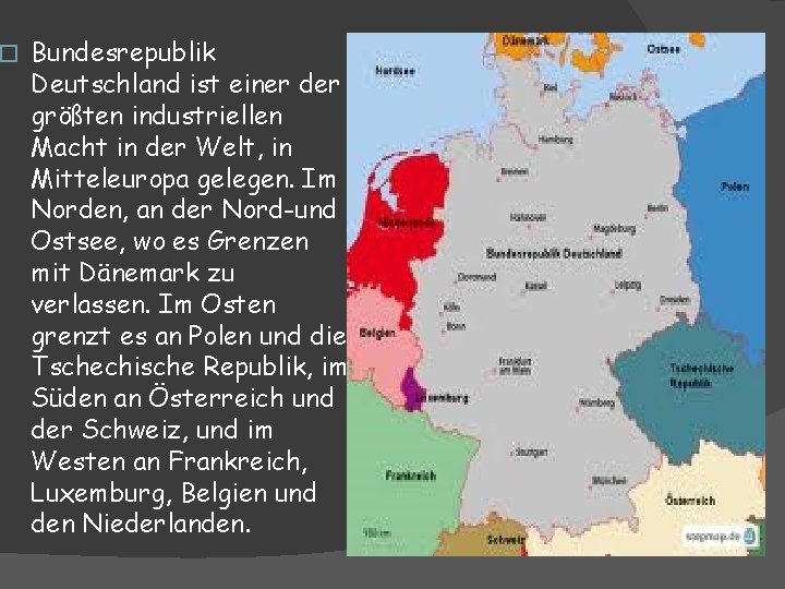 � Bundesrepublik Deutschland ist einer der größten industriellen Macht in der Welt, in Mitteleuropa