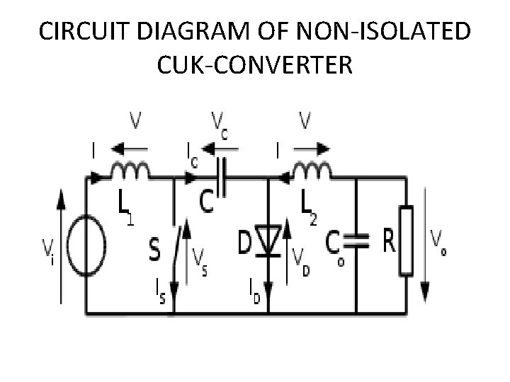 CIRCUIT DIAGRAM OF NON-ISOLATED CUK-CONVERTER 