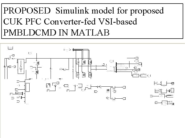 PROPOSED Simulink model for proposed CUK PFC Converter-fed VSI-based PMBLDCMD IN MATLAB 