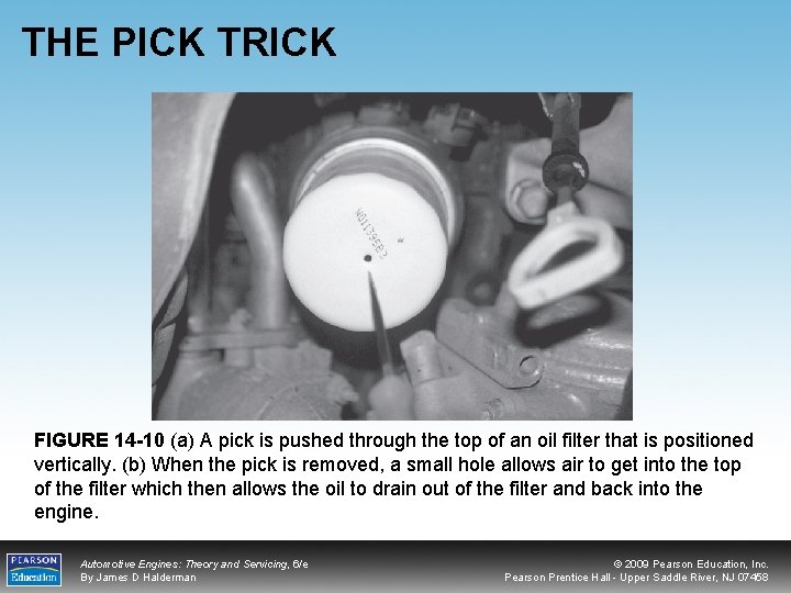 THE PICK TRICK FIGURE 14 -10 (a) A pick is pushed through the top