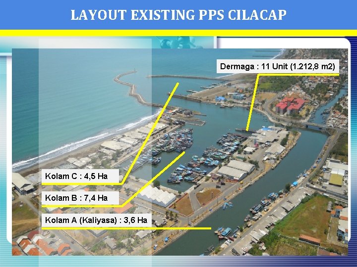 LAYOUT EXISTING PPS CILACAP Dermaga : 11 Unit (1. 212, 8 m 2) Kolam