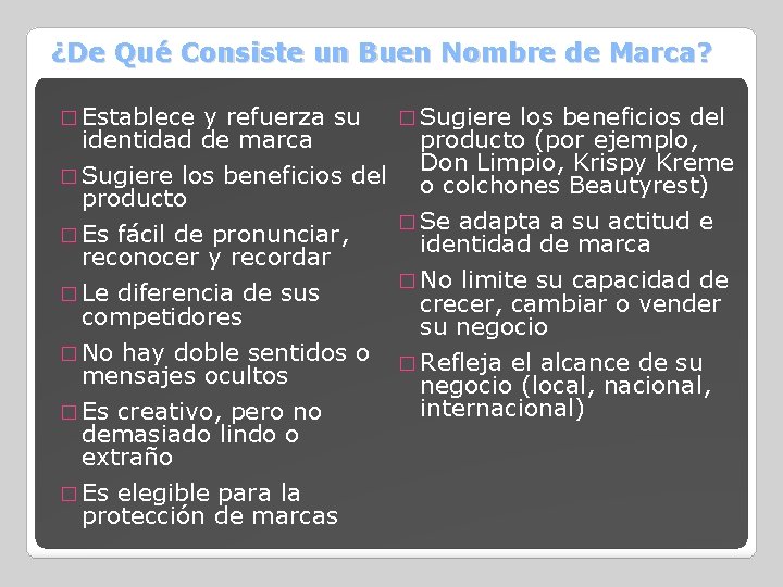 ¿De Qué Consiste un Buen Nombre de Marca? � Establece y refuerza su identidad