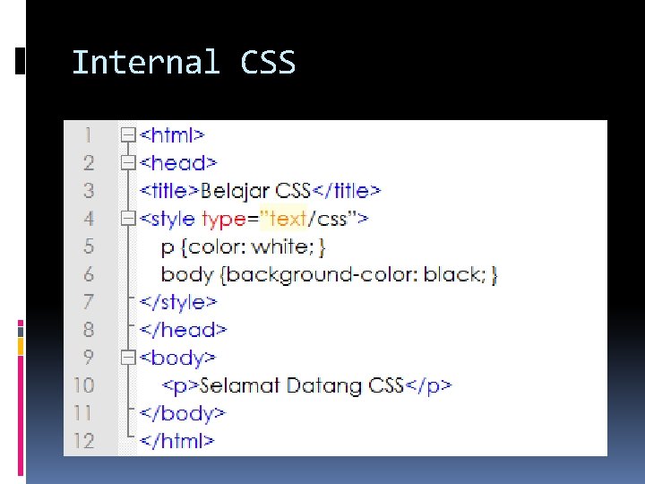 Internal CSS 