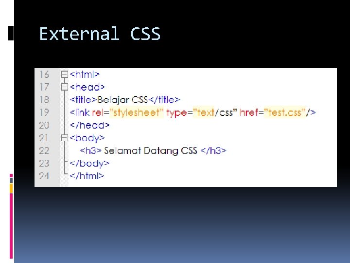 External CSS 