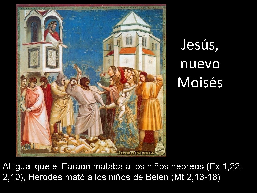 Jesús, nuevo Moisés Al igual que el Faraón mataba a los niños hebreos (Ex