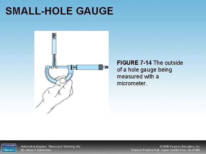 SMALL-HOLE GAUGE FIGURE 7 -14 The outside of a hole gauge being measured with