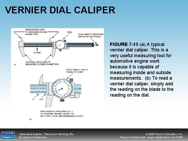 VERNIER DIAL CALIPER FIGURE 7 -15 (a) A typical vernier dial caliper. This is