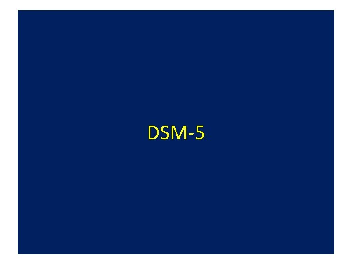 DSM-5 