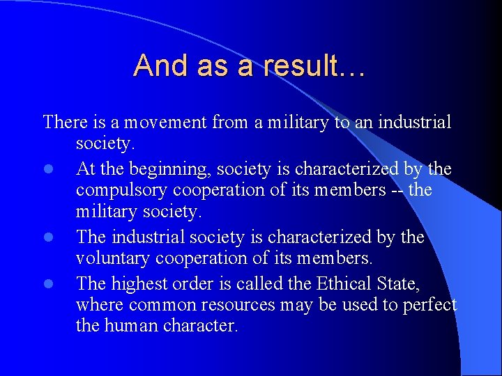 And as a result… There is a movement from a military to an industrial