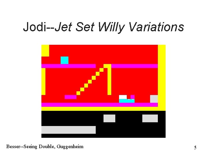 Jodi--Jet Set Willy Variations Besser--Seeing Double, Guggenheim 5 