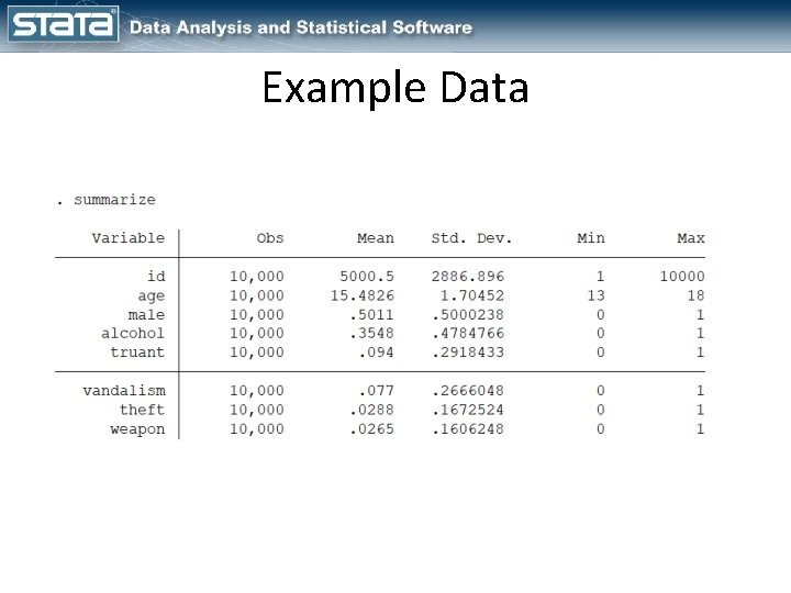 Example Data 