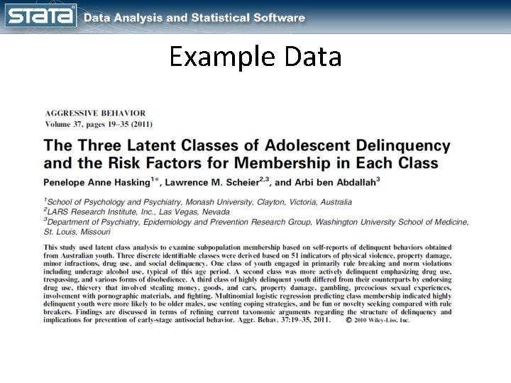 Example Data Example Data