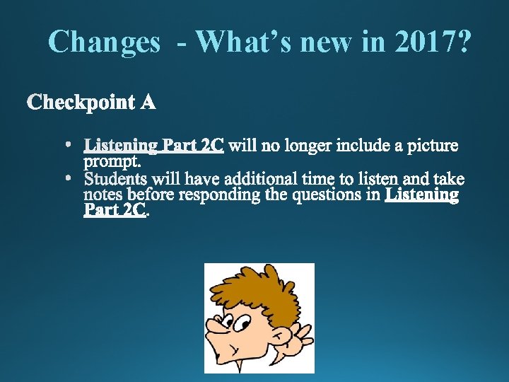 Changes - What’s new in 2017? 