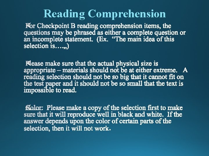 Reading Comprehension 