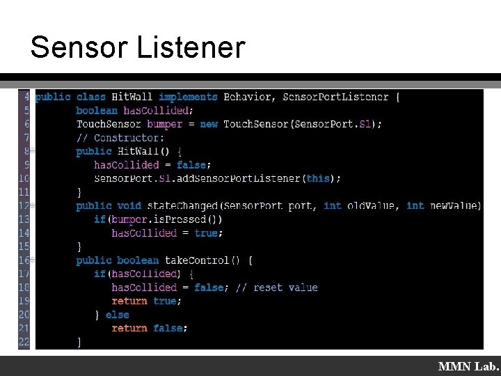 Sensor Listener MMN Lab. 