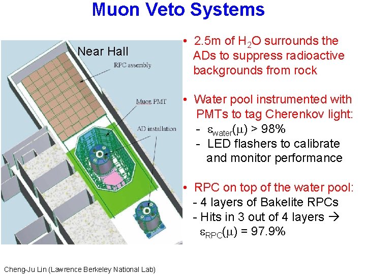 Muon Veto Systems Near Hall • 2. 5 m of H 2 O surrounds