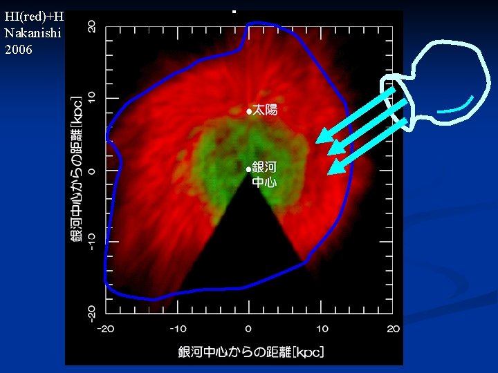 HI(red)+H 2(green) Nakanishi & Sofue 2006 