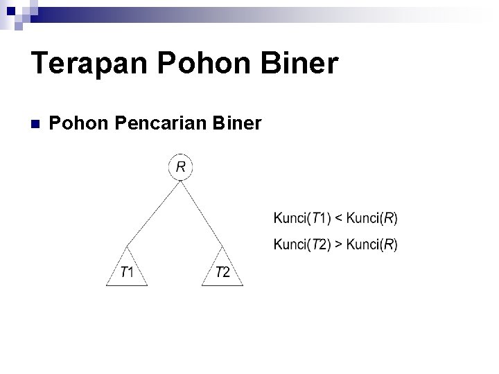 Terapan Pohon Biner n Pohon Pencarian Biner 