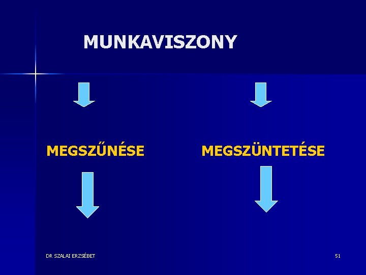 MUNKAVISZONY MEGSZŰNÉSE DR SZALAI ERZSÉBET MEGSZÜNTETÉSE 51 