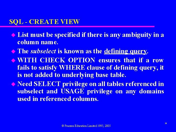 SQL - CREATE VIEW u List must be specified if there is any ambiguity