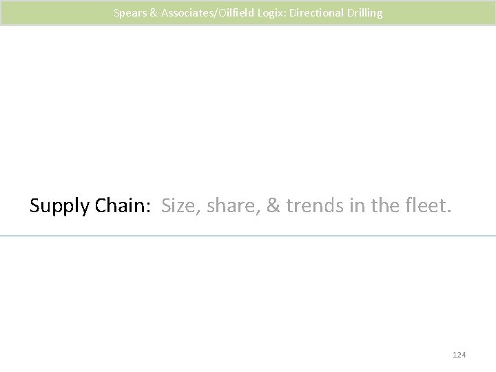 Spears & Associates/Oilfield Logix: Directional Drilling Supply Chain: Size, share, & trends in the