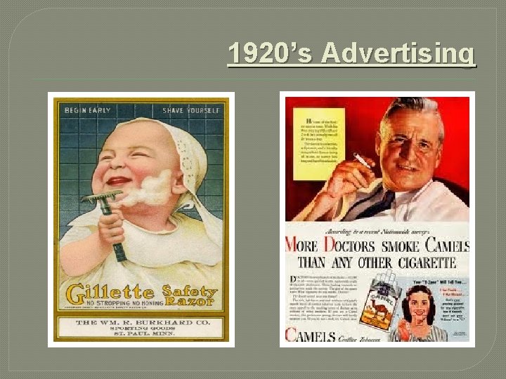 1920’s Advertising 